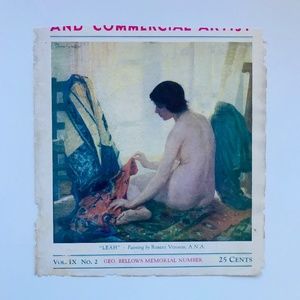 Vintage 1920s Artist Magazine Cover Clipping, Impressionist